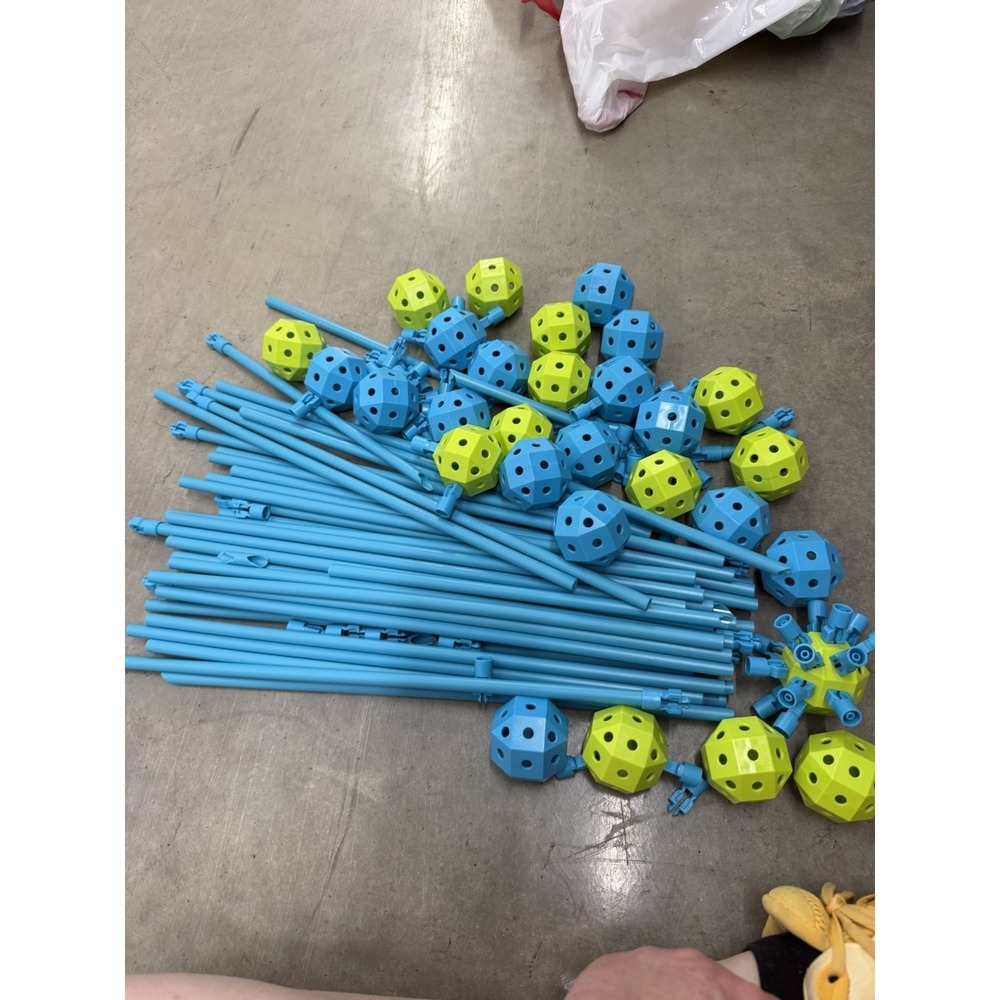 Kids Fort Building Kit Large Lot STEM Construction Set Rods & Connectors